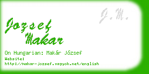 jozsef makar business card